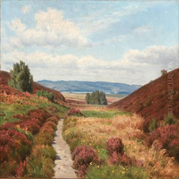 Two Moor Landscapes Oil Painting by Axel Birkhammer