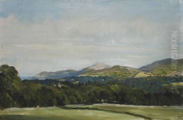 Brayhead And The Little Sugarloaf, Co. Wicklow by Oswald Hornby J. Birley