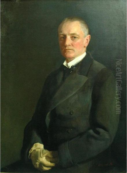 Portrait Of James Abercrombie Burden Oil Painting by Oswald Hornby J. Birley