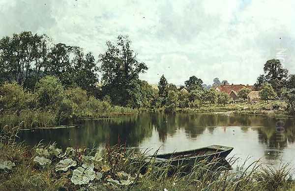 Paddington Mill Pond, Abinger Hammer, 1902 Oil Painting by Edward Wilkins Waite