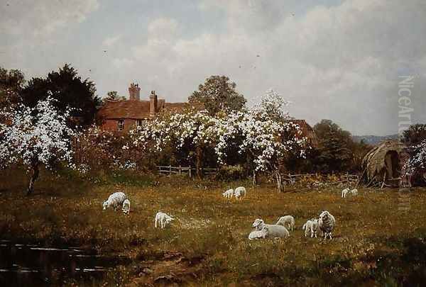 Spring at Fittleworth, Sussex Oil Painting by Edward Wilkins Waite