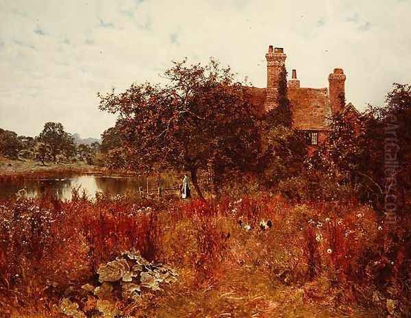 Sweet September, near Abinger Hammer, 1901 Oil Painting by Edward Wilkins Waite