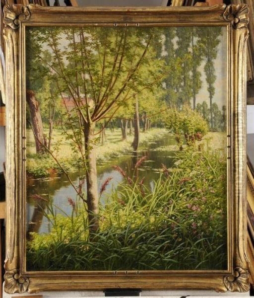 Riviere En Foret Oil Painting by Henri Biva