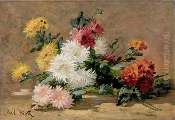 Fleurs Oil Painting by Paul Biva