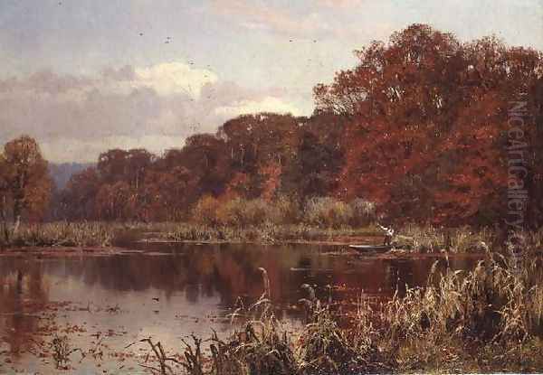 The Mill Pond, Abinger, 1903 Oil Painting by Edward Wilkins Waite