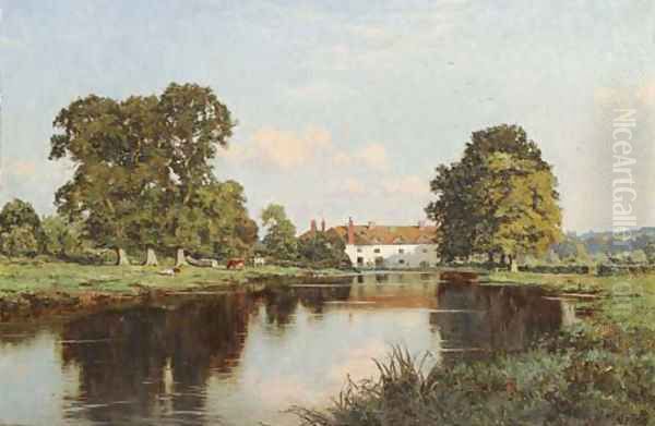 The House on the River Oil Painting by Edward Wilkins Waite