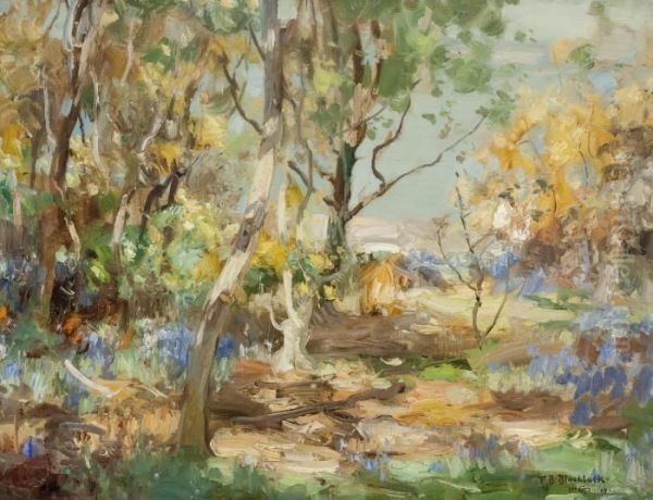 Wooded Landscape Oil Painting by Thomas Bromley Blacklock