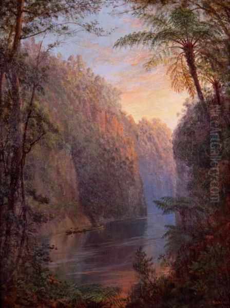 Waka In A Gorge Oil Painting by Charles Blomfield