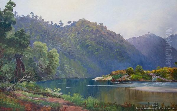 Wanganui River Oil Painting by Charles Blomfield