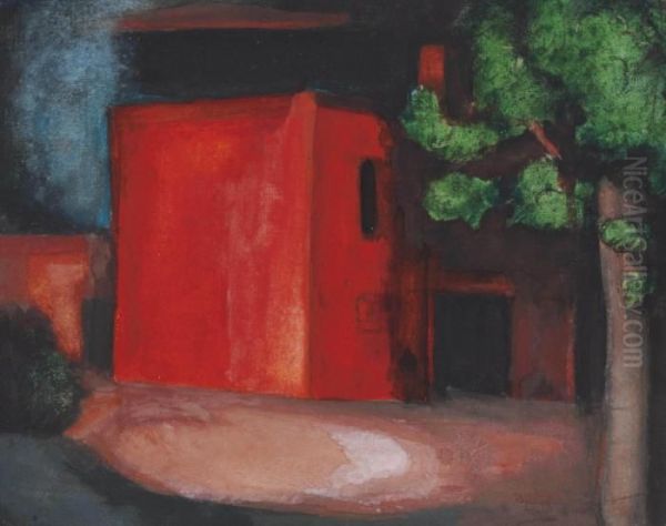 Study For 'red' Oil Painting by Oscar Bluemner