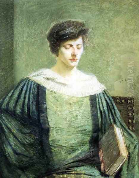 A Follower Of Grolier Oil Painting by Julian Alden Weir