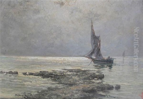 Paesaggio Sul Mare Oil Painting by Giacinto Bo