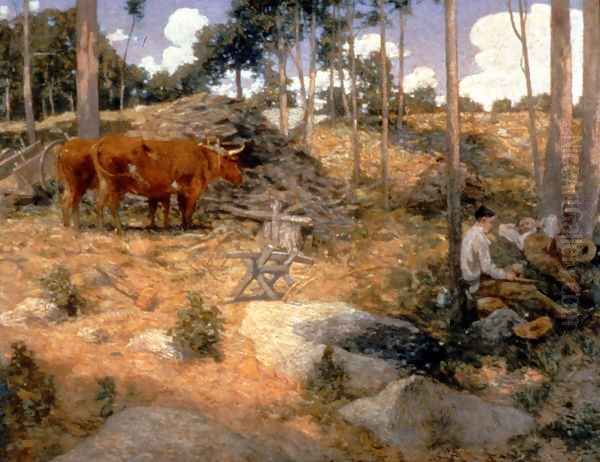 Noonday Rest In New England Oil Painting by Julian Alden Weir