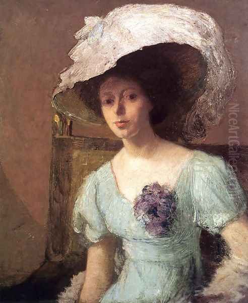 The Blue Gown Oil Painting by Julian Alden Weir