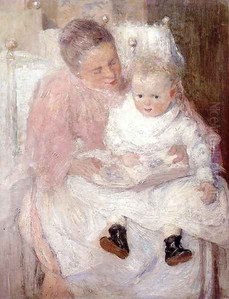 Mother and Child Oil Painting by Julian Alden Weir