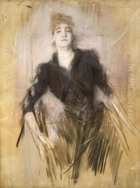 Giovane Donna Oil Painting by Giovanni Boldini