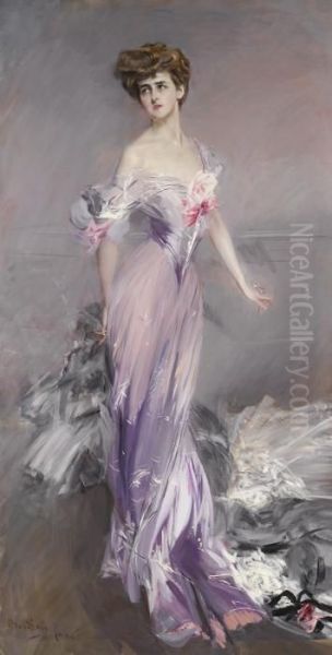 Portrait Of Mrs. Howard-johnston Oil Painting by Giovanni Boldini