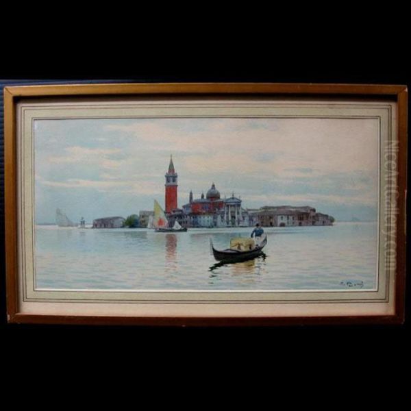 Venice Scene Oil Painting by Emilio Boni