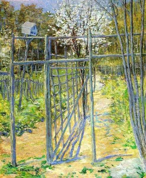 The Grey Trellis Oil Painting by Julian Alden Weir