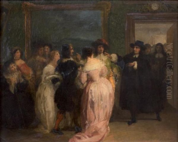 L'arrestation De Charles Ier Oil Painting by Richard Parkes Bonington