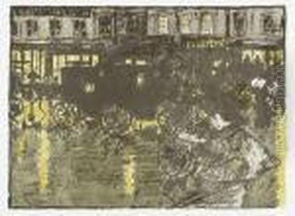 Rue, Le Soir, Sous La Pluie Oil Painting by Pierre Bonnard