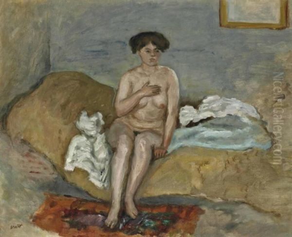 Femme Nue Assise Sur Un Divan Oil Painting by Pierre Bonnard