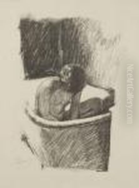 Le Bain Oil Painting by Pierre Bonnard