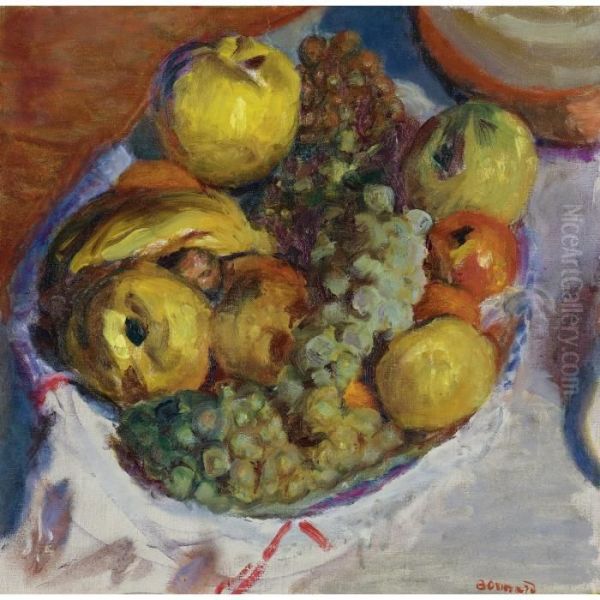 Nature Morte, Trois Grappes De Raisin Oil Painting by Pierre Bonnard