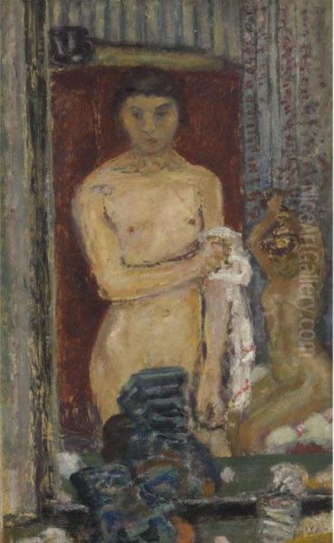 Nus Se Refletant Dans Une Glace Oil Painting by Pierre Bonnard