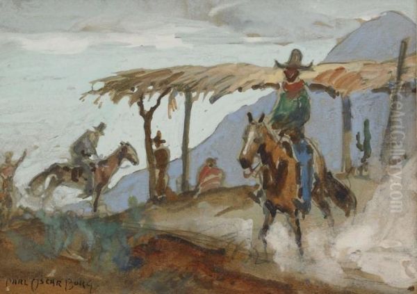 Ridande Cowboys by Carl Oscar Borg