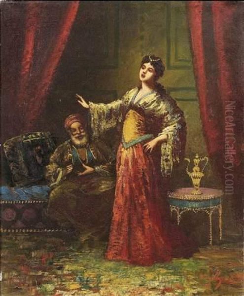 La Danseuse Orientale. Oil Painting by Frederic Borgella