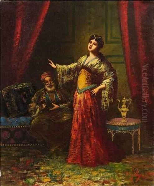 Danseuse Orientale Oil Painting by Frederic Borgella