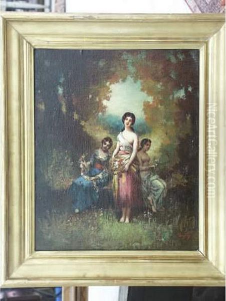 Trois Muses Oil Painting by Frederic Borgella