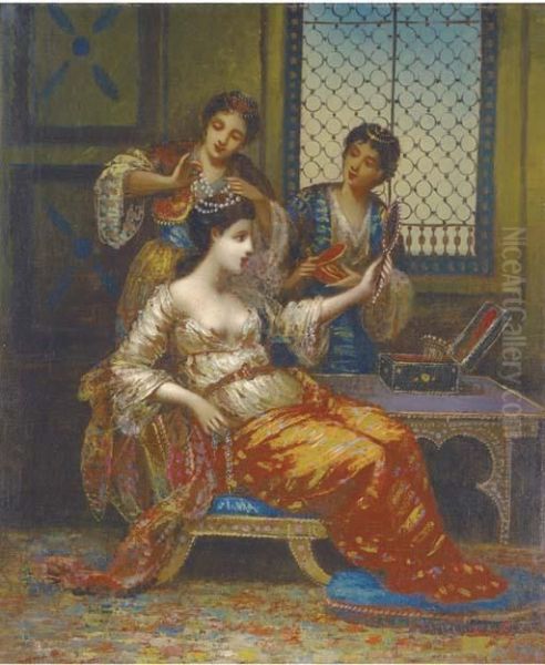 In The Harem Oil Painting by Frederic Borgella