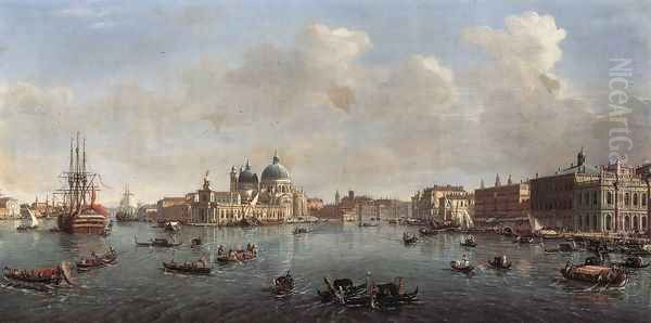 Bacino di San Marco 1710 Oil Painting by Caspar Andriaans Van Wittel