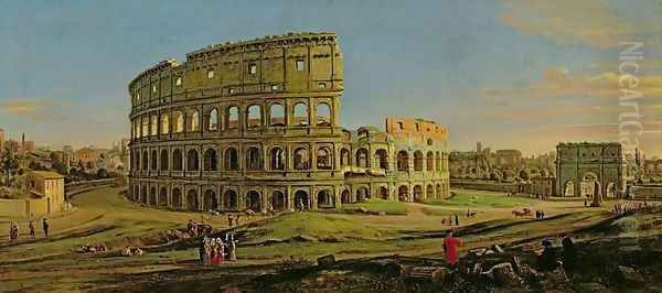 The Colosseum 2 Oil Painting by Caspar Andriaans Van Wittel