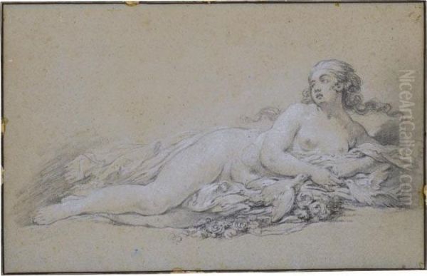 Venus Reclining With Two Doves Oil Painting by Francois Boucher