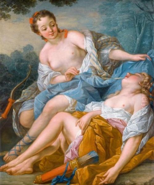 Le Repos Des Nymphes Oil Painting by Francois Boucher