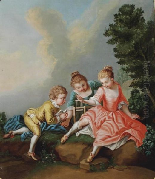 The Bird Trap Oil Painting by Francois Boucher