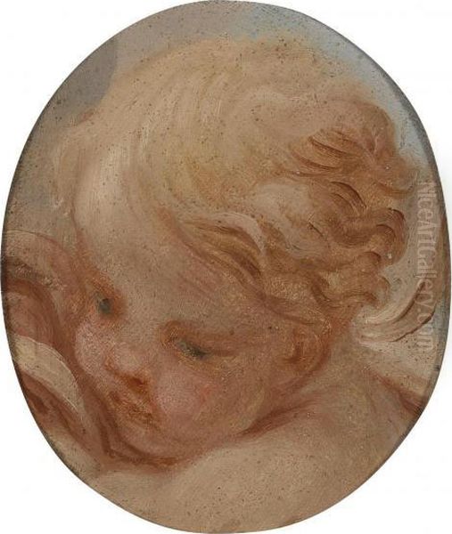 Head Of A Child Oil Painting by Francois Boucher