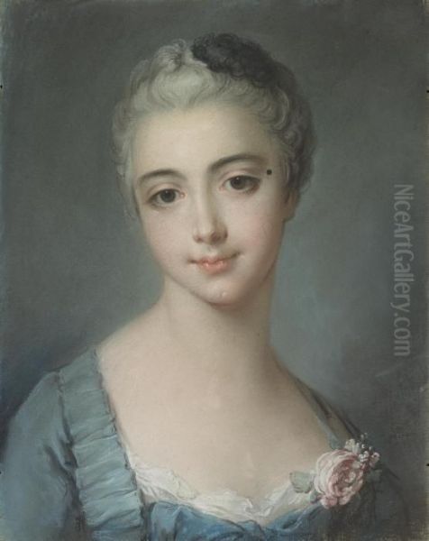 Portrait Of Ayoung Lady Oil Painting by Francois Boucher