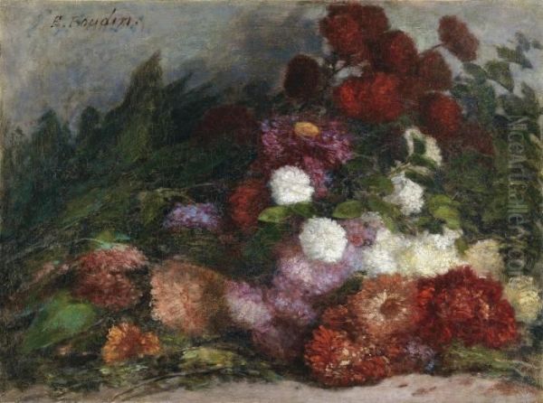 Jete De Fleurs Oil Painting by Eugene Boudin