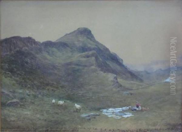 The Pentland Hills Oil Painting by Samuel Bough