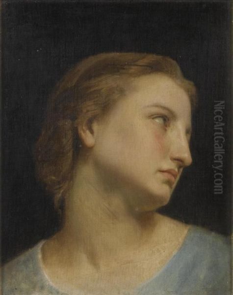 Study Of A Woman's Head (philomele Et Progne) Oil Painting by William-Adolphe Bouguereau