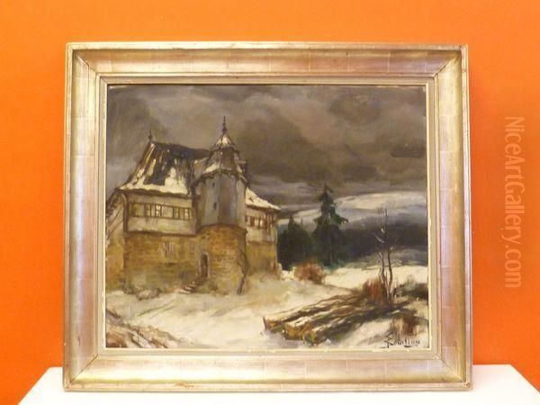 Chateau En Ardenne Oil Painting by Georges Bouillon