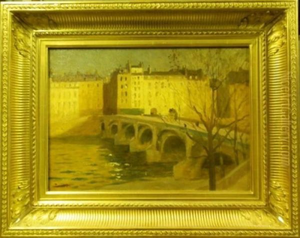 Quai De Seine Oil Painting by Emile Boulard