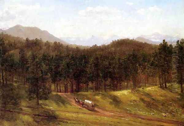 A Mountain Trail, Colorado Oil Painting by Thomas Worthington Whittredge