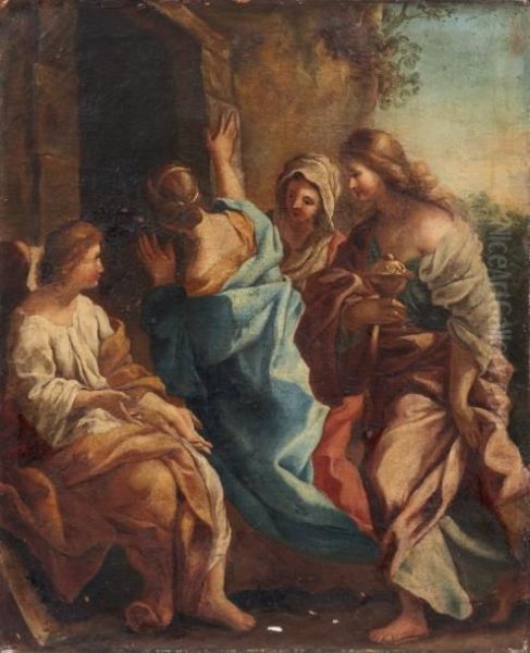 Les Trois Marie Au Tombeau Oil Painting by Sebastian Bourdon