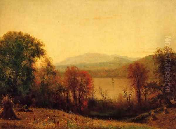 Autumn on the Hudson Oil Painting by Thomas Worthington Whittredge