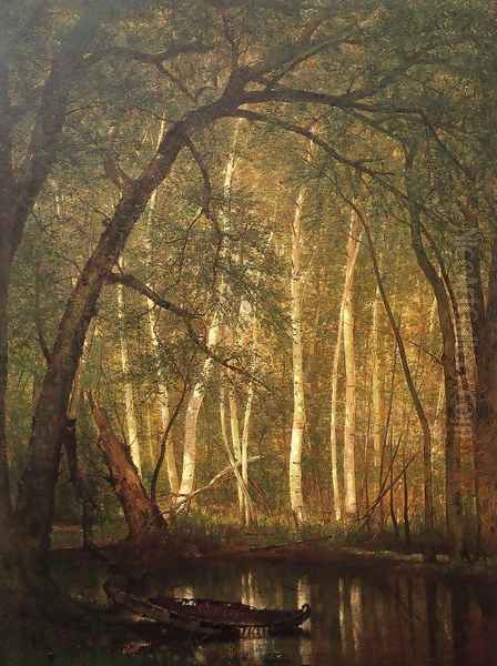 The Old Hunting Ground I Oil Painting by Thomas Worthington Whittredge